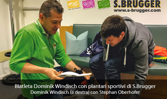Dominik Windisch con plantari sportivi di Brugger
