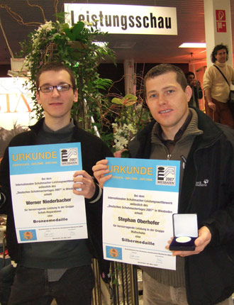 Stephan Oberhofer (Silbermedaille) und Werner Niederbacher (Bronzemedaille)